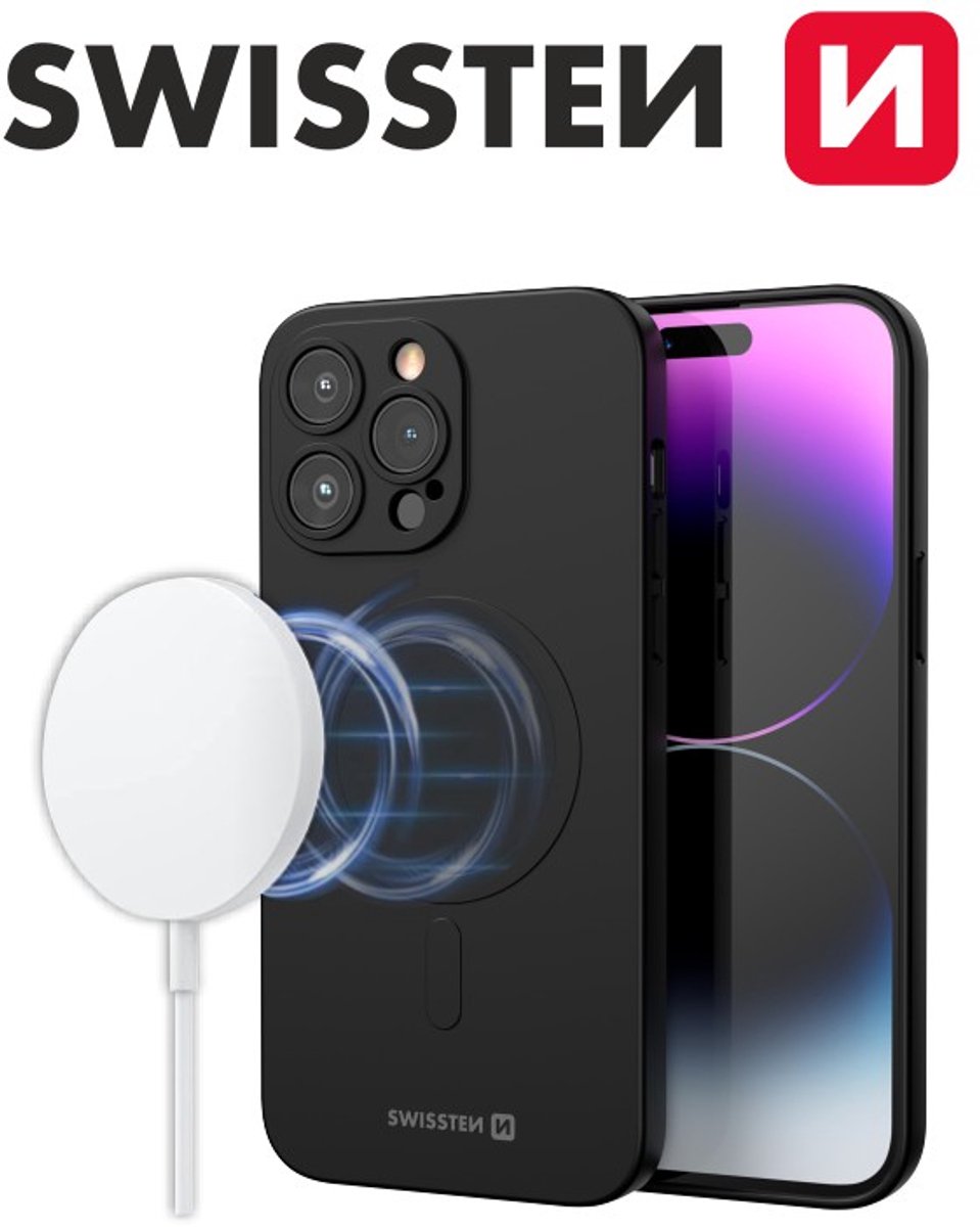 Swissten Soft Joy Magstick hoesje - Geschikt voor iPhone 16e - Black
