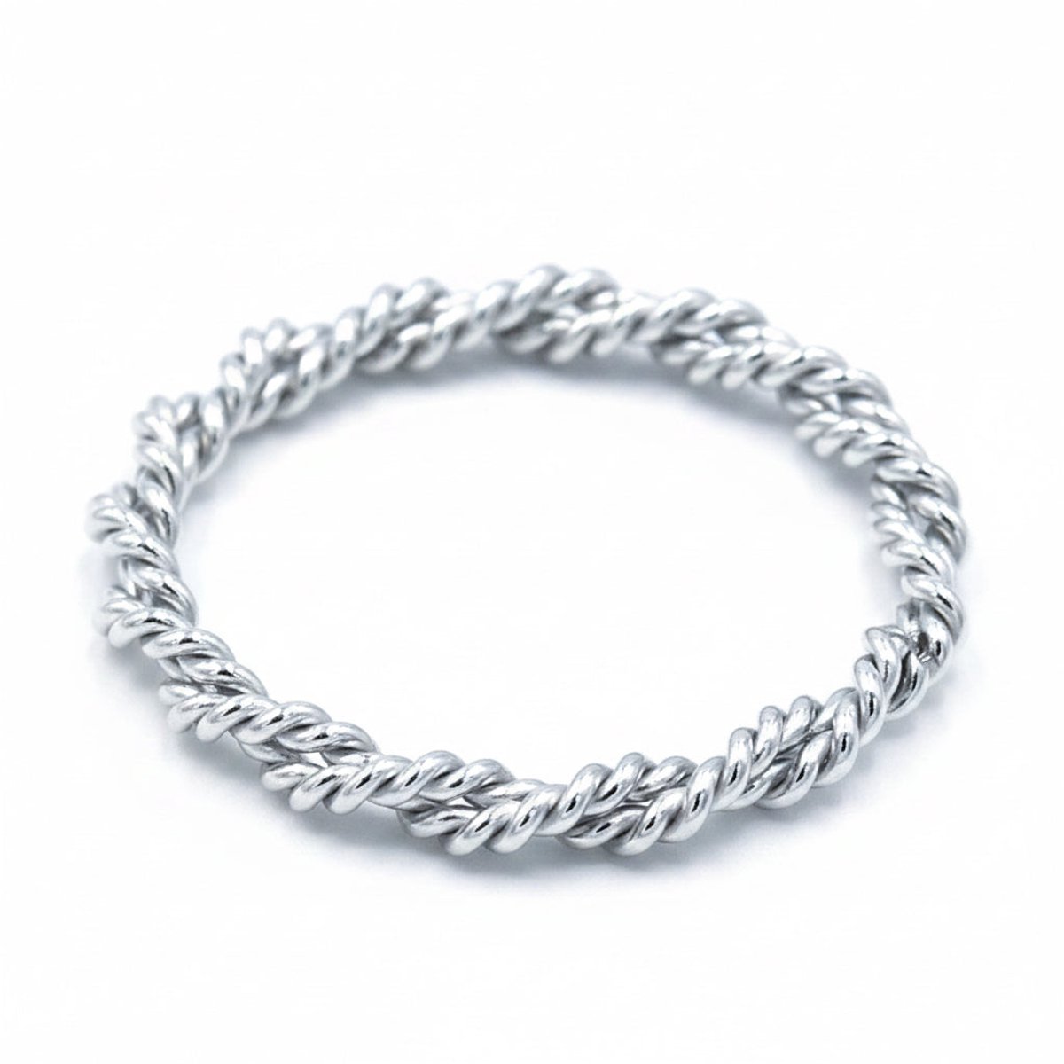 Michelle Bijou Ring Gedraaid Patroon zilver maat 17
