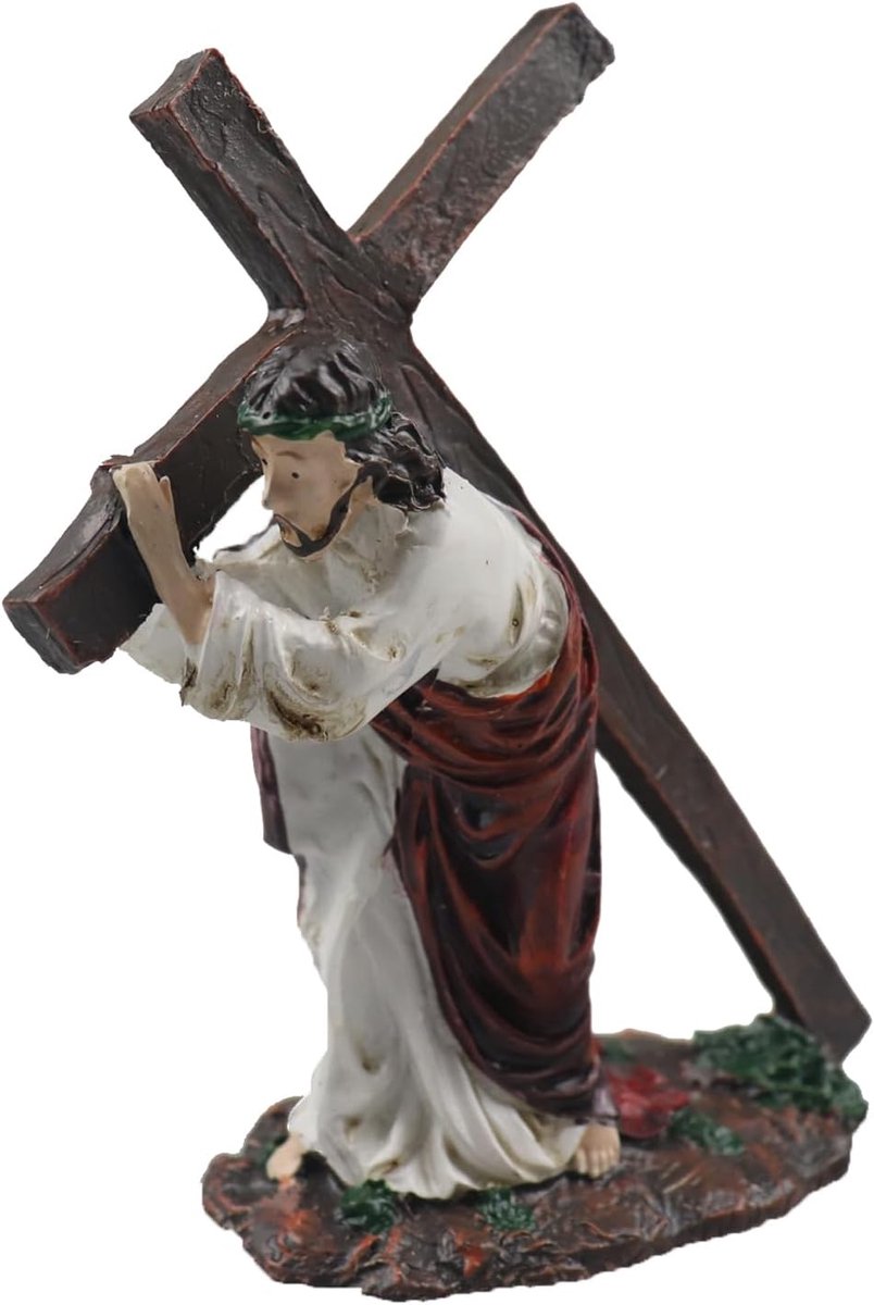 kruis beeldje, Kruis Jezusfiguur vintage, Wandkruis ornament christelijk, voor kerk, huis, woonkamer, wanddecoratie.