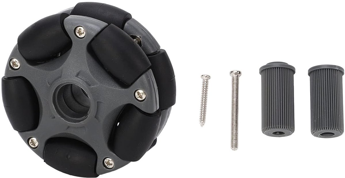 58mm Plastic Omni Wiel Dubbele Rij Roterende Omni Directionele Wiel met Hub voor NXT en Motor, Hoge Ladingscapaciteit