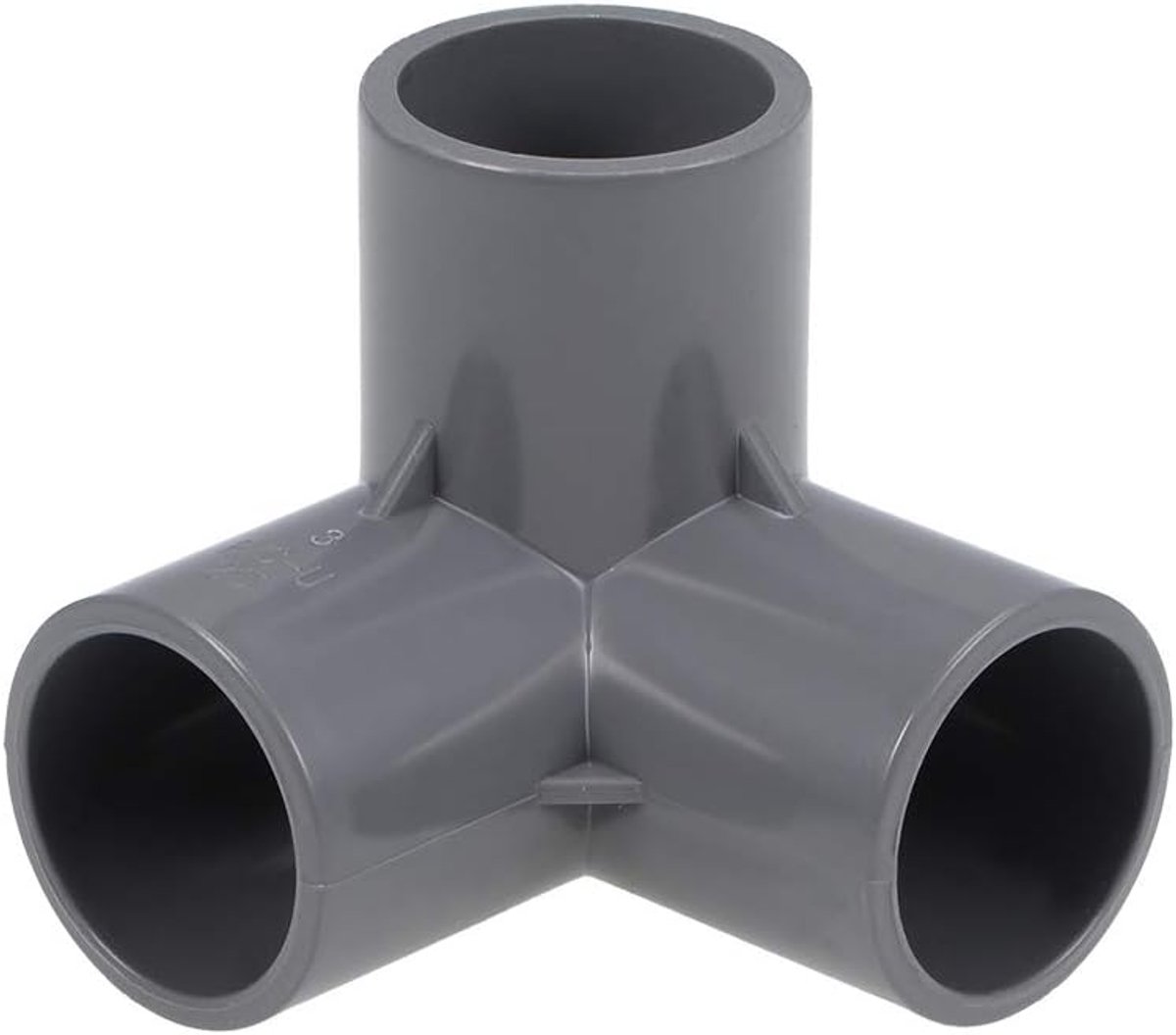 sourcing map 3-weg PVC hoekschroefverbinding [maat] T-hoek schroefverbinding irrigatiesproeier [kleur] 25 mm, 10 Stück grijs
