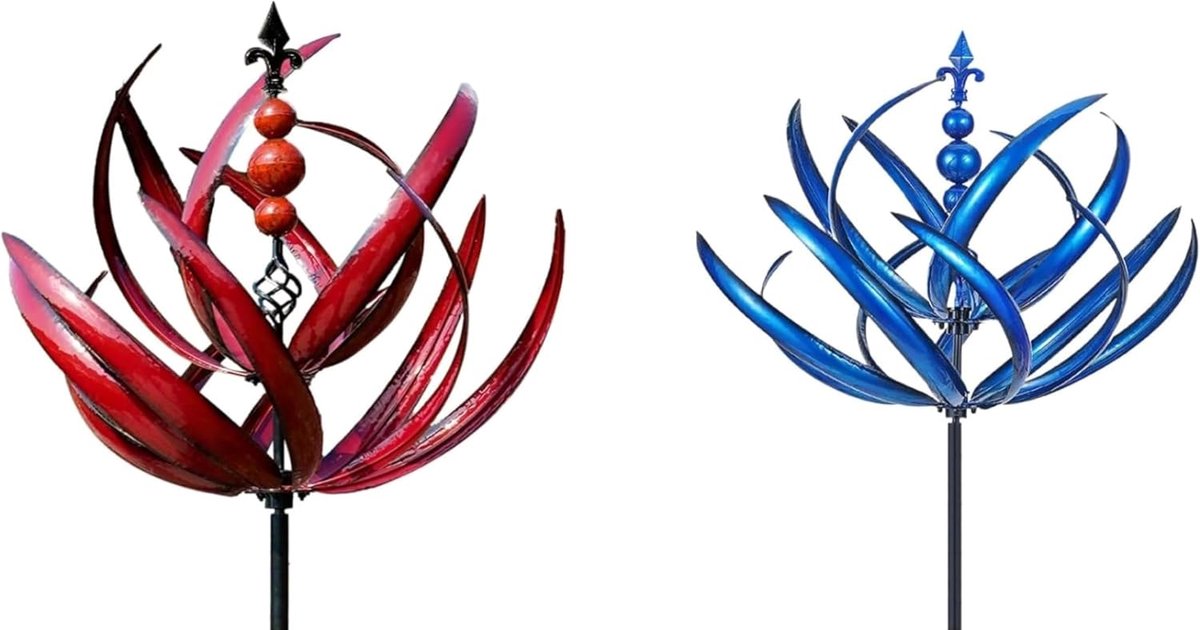Metalen windspinner, windmolen, metalen windspinner, ophanging, windspinner, tuin, weerbestendig, tuinsteker, metalen windmolen voor erf en tuin