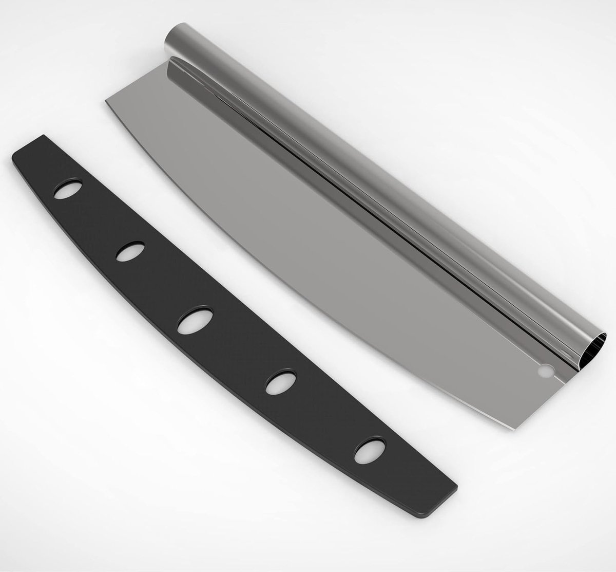 Pizzasnijder RVS Rocker Slicer - 35 CM Scherp Mes met Blade Cover, Vaatwasmachinebestendig Premium Pizza Oven Accessoires