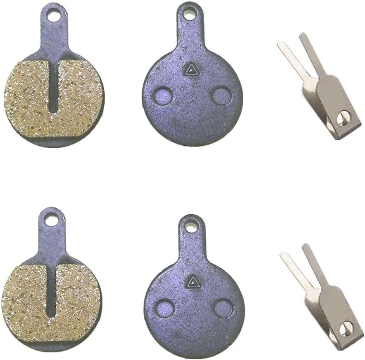 2 paar fiets schijfremblokken, met veren en bevestigingsclips, fiets schijfremblokken voor Tektro Novela Lyra L10 11 IOX, hars, semi-metallic, gesinterd metaal)