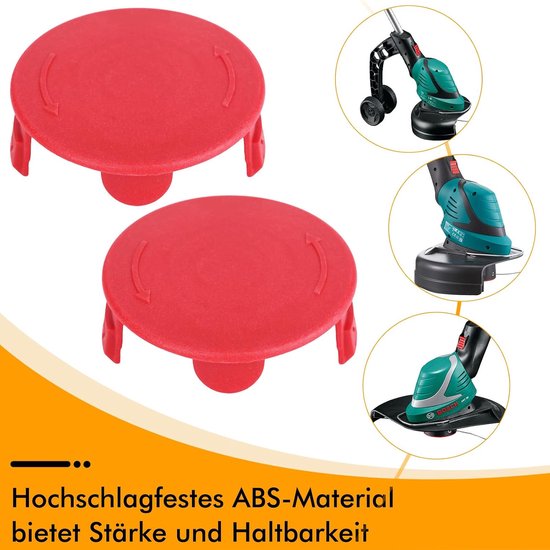 Spoelafdekking 1600A00X61/1600A00DUO geschikt voor Bosch ART24 ART24+, ART27, ART27+, ART30, ART30+, grastrimmer, compatibel met Bosch F016800351 draadspoel (3 stuks) — afbeelding 3