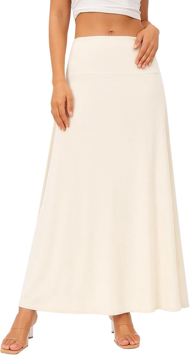 Dames lange rok elastische volledige lengte vrouwen hoge taille maxi yoga rok