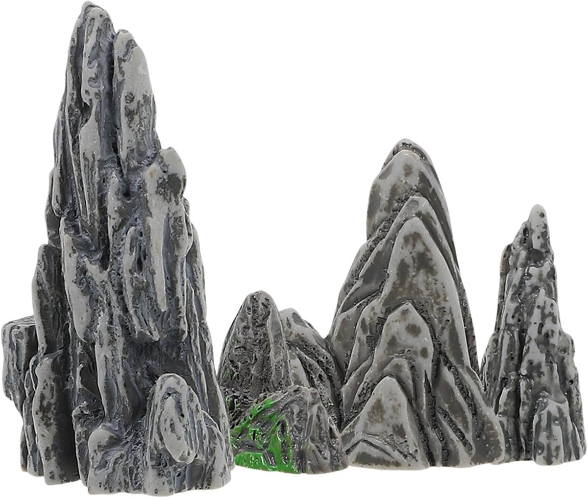 Hars Miniatuur Bergen Rotstuin 4 Stuks Decoratie Voor Micro-Landschappen En Aquaria Indoor Tuin Accessoires Voor Bonsai En Kleine Tuinen