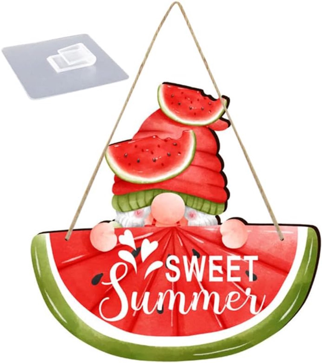 Zomerse Houten Bord Met Watermeloenen Ontwerp Decoratief Hangbord Voor Voordeur En Welkomstbord Voor Tuin En Klein Voor Charmante Zomerdecoratie