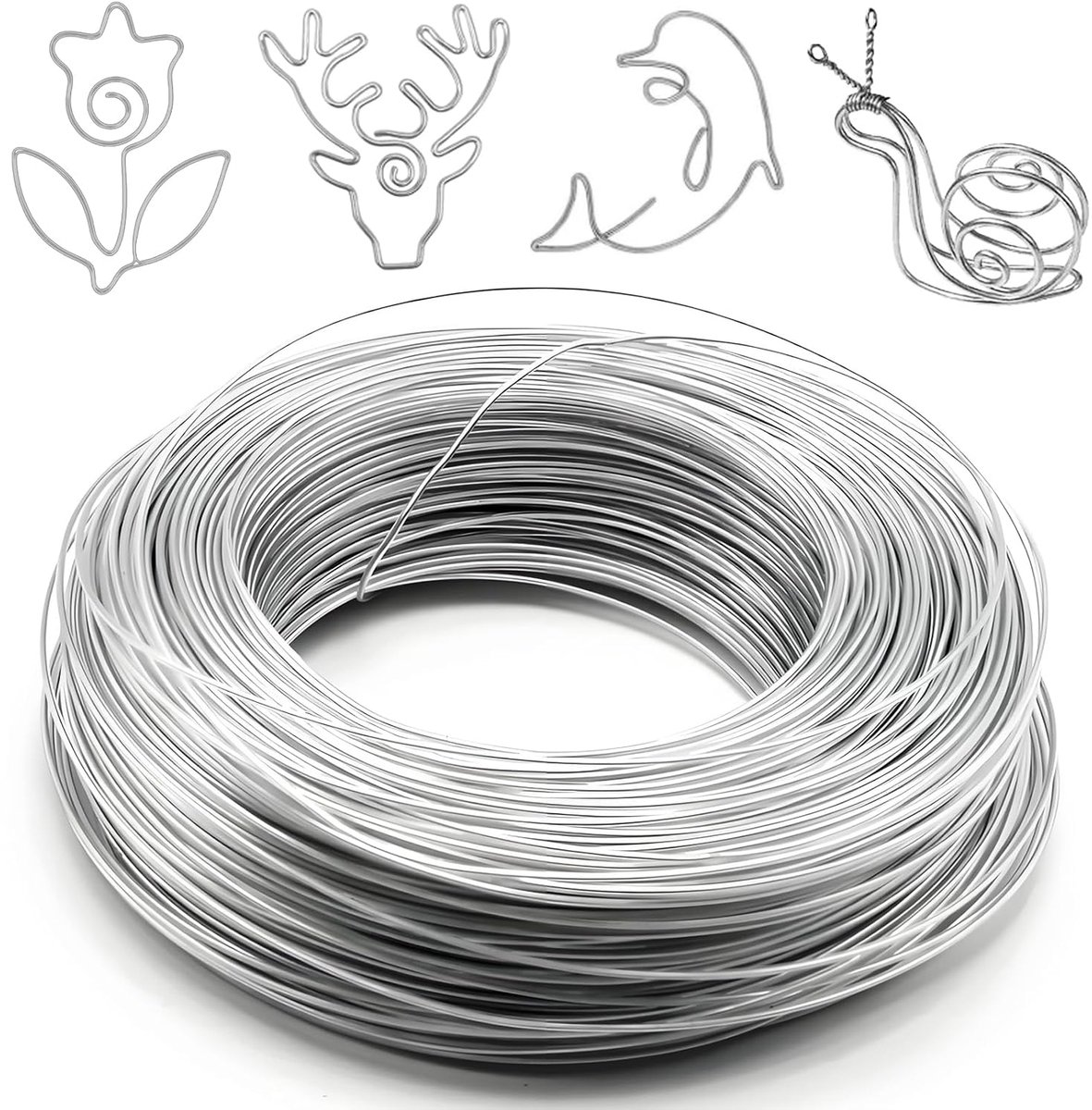 Draad, 50M sieraden maken aludraht, aluminium sieraden draad, Dikke aludraht voor sculptuur, modellering, skelet, bloem maken, poppen DIY, sieraden maken