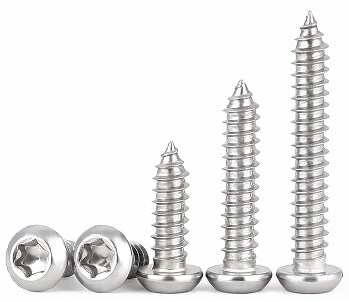 50 Stuks M3x20 Zelftappende Torx-schroeven Houtschroeven | A2 V2A 304 Roestvrij Staal,Ronde Flenskop,voor Hout Meubels,Timmerwerk,Montage,Reparatie,Werkplaats,DIY