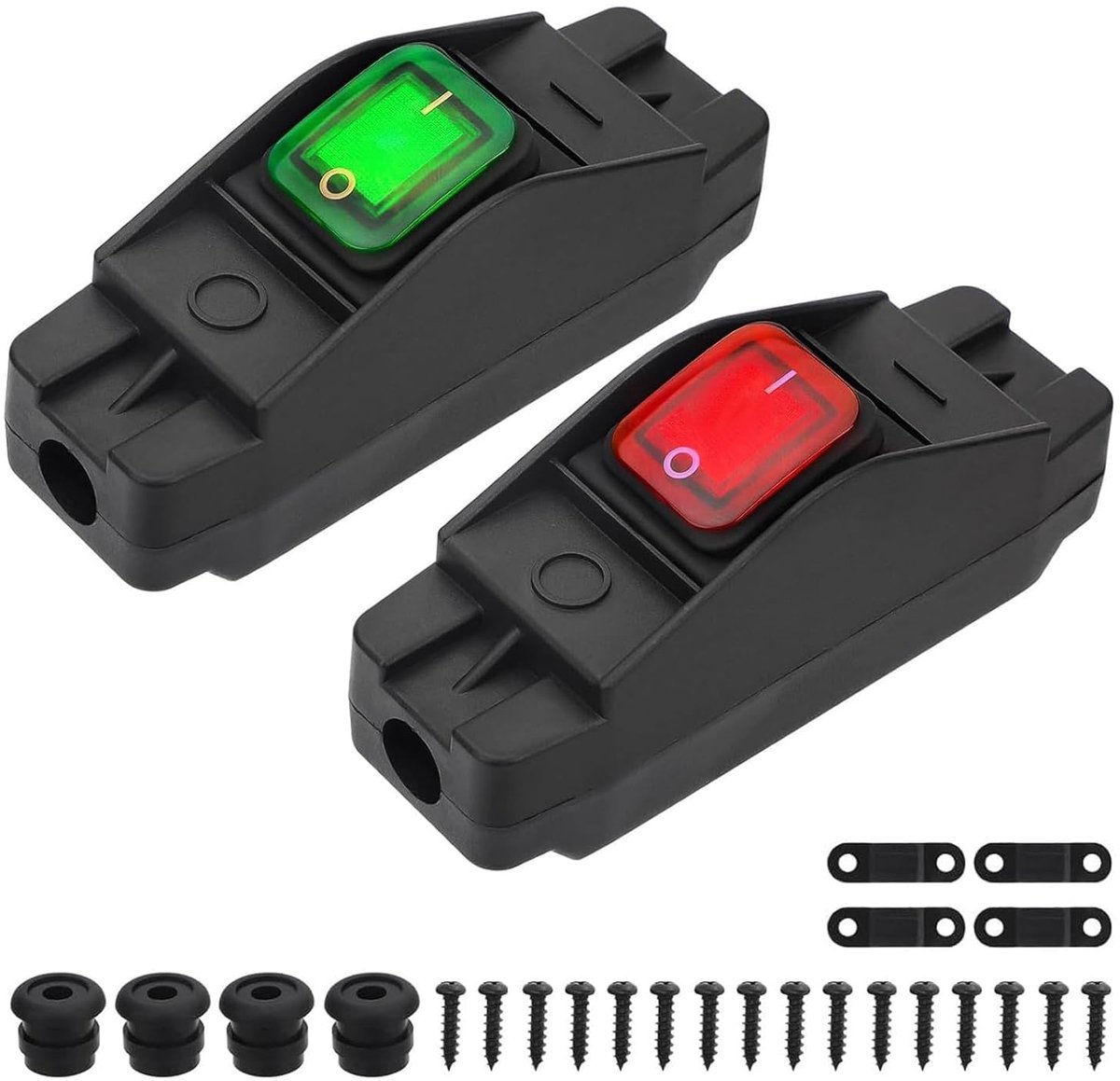 Schakelaar met led-rode Lichtknop voor Buitenstroomkabels Aan/uit-schakelaar
