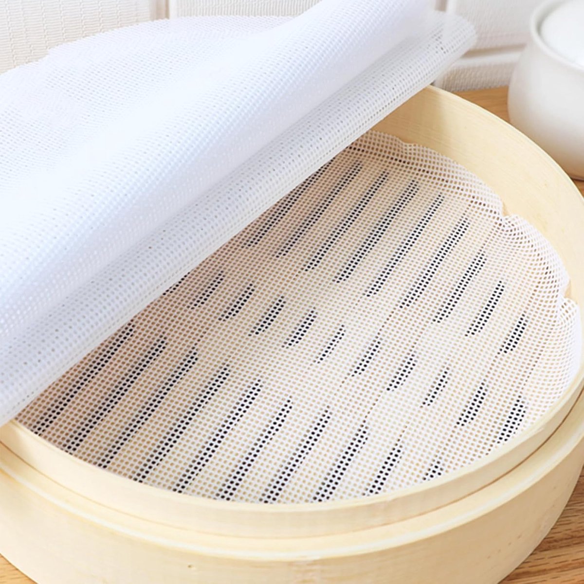 12 stuks, ronde siliconen, siliconen steamer pad, siliconen matten om te stomen, ronde stoommat, 25 cm, om te koken