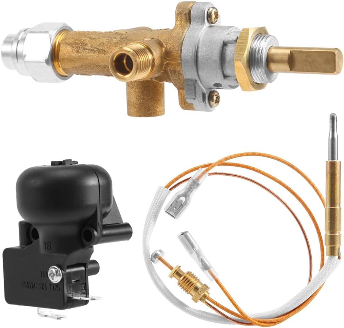 terrasverwarmer regelklep thermokoppel sensor dump schakelaar knop propaan vuurkorf controle pilot poort set