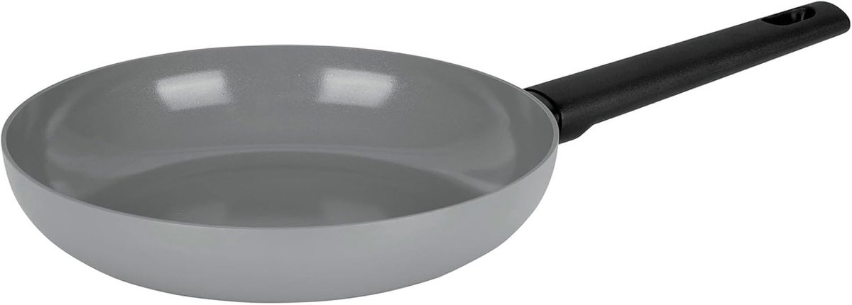 716953 Aluminium pan grijs SILICE collectie Ø 24 cm - gezonde antiaanbaklaag van keramiek gegarandeerd PFAS-vrij - hittebestendige handgreep - voor alle warmtebronnen inclusief inductie