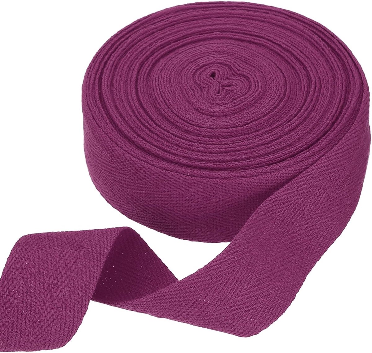 Katoenen gordel, 30 mm x 10 m (b x l), katoenen weefsel, visgraat weefselband, band, biasband, rol voor kunst en handwerk, accessoires, doe-het-zelf, naaien, knutselen, paars