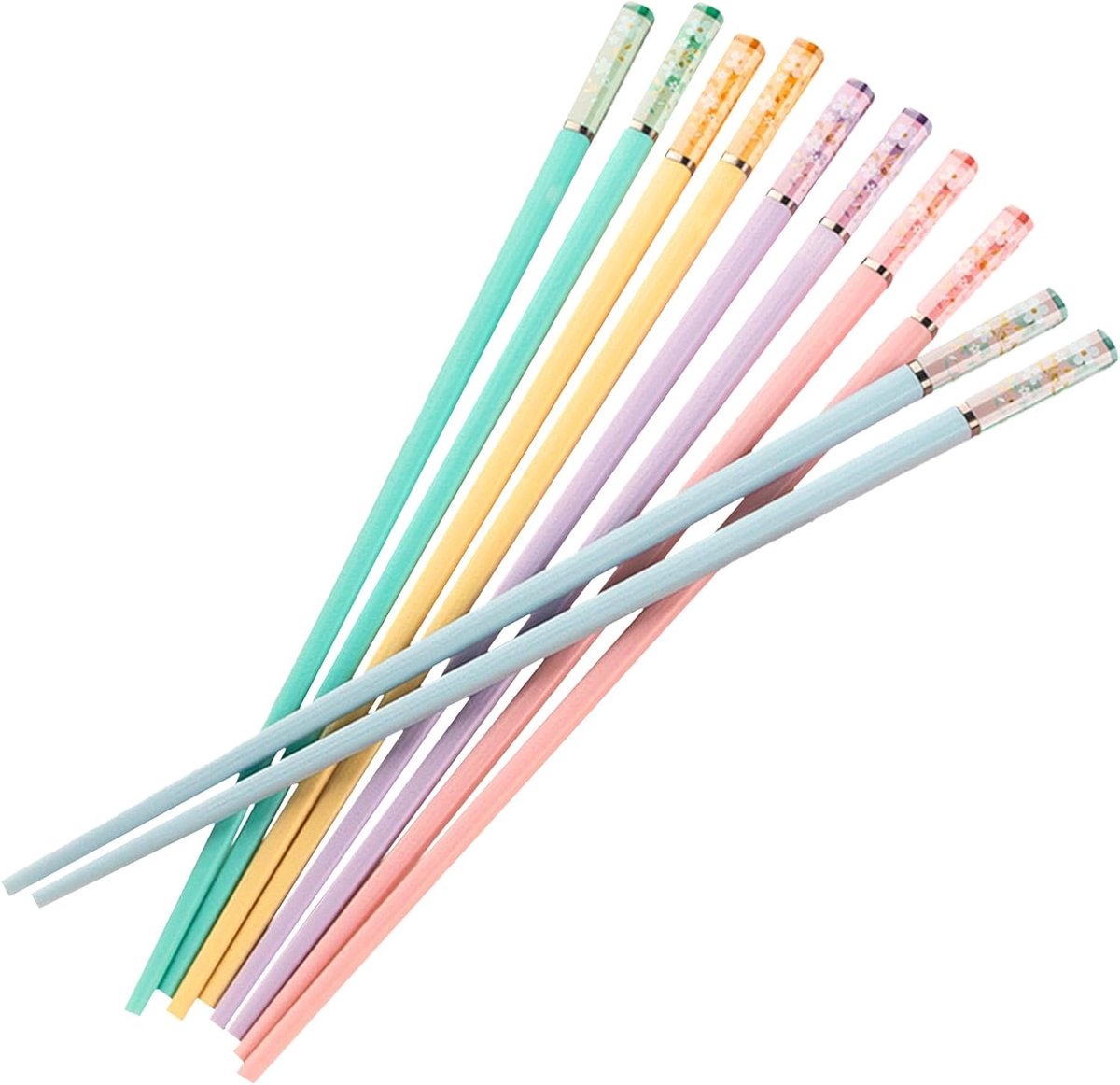 Set van 5 paar sushipsticks, antislip glasvezelsticks, Chinees, Japans, Koreaans