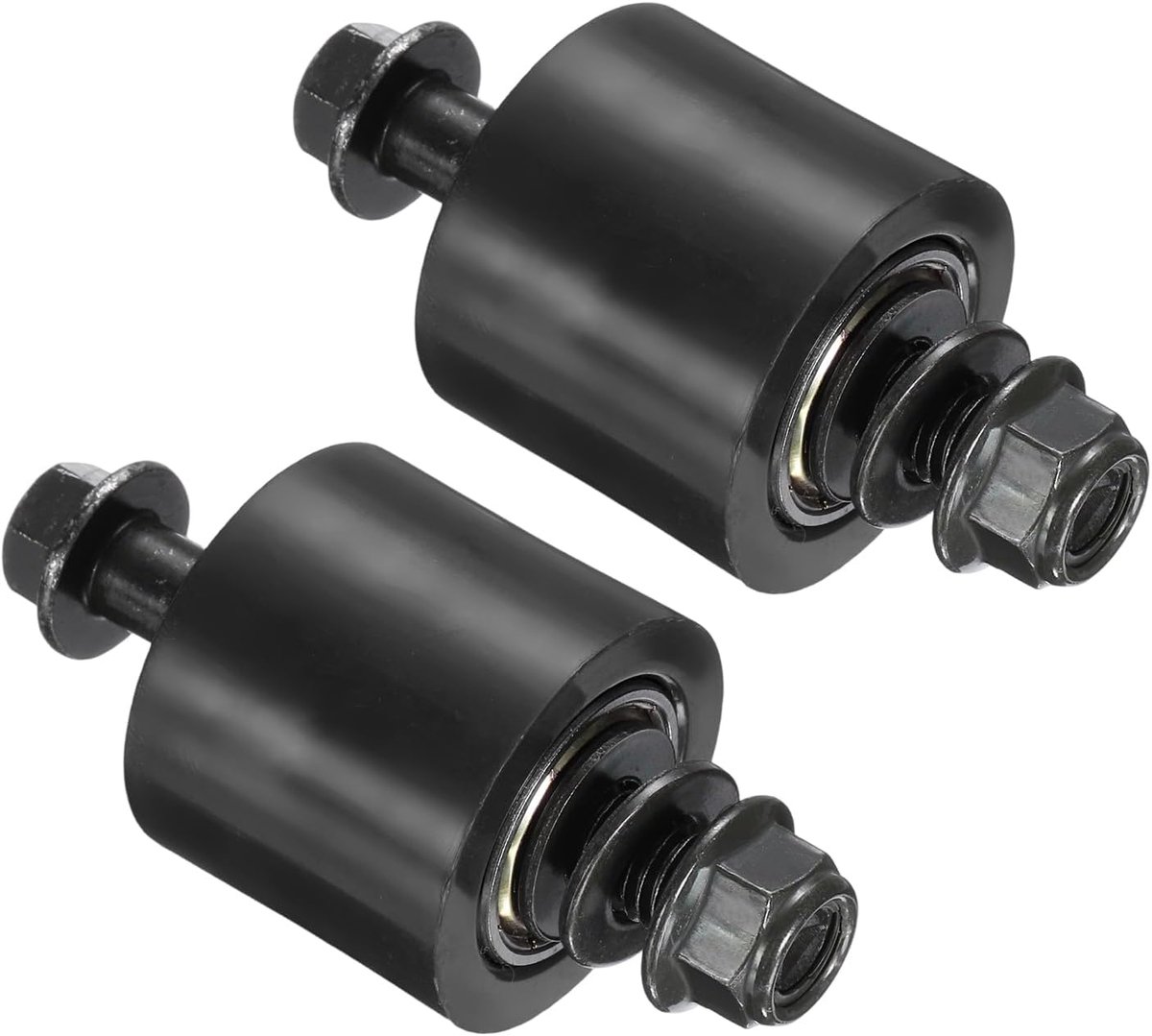10 mm rolkatrolspanner, 2 stuks kettingroller katrolspanner mini fietsonderdelen nylon cilindertype gids wiel kettinggeleider schuifregelaar set voor mini-motorfiets crossmotor, zwart