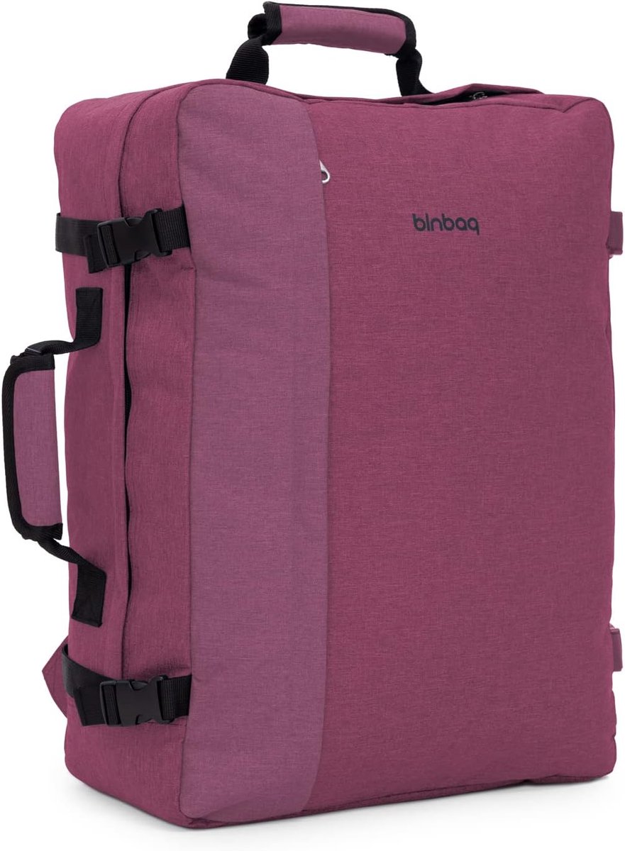 Reisrugzak cabin size - 35 liter - bordeaux - laptopcompartiment 17 inch - ideaal voor weekendtrip - SnelShoppen