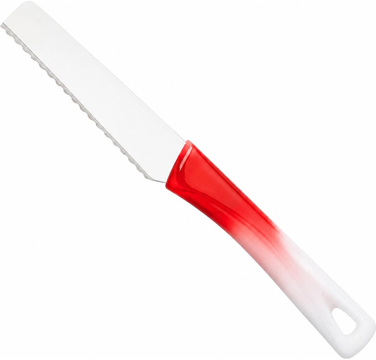 RÖR Solingen Broodmes 10 cm met Bi-Color wit/rode handgreep