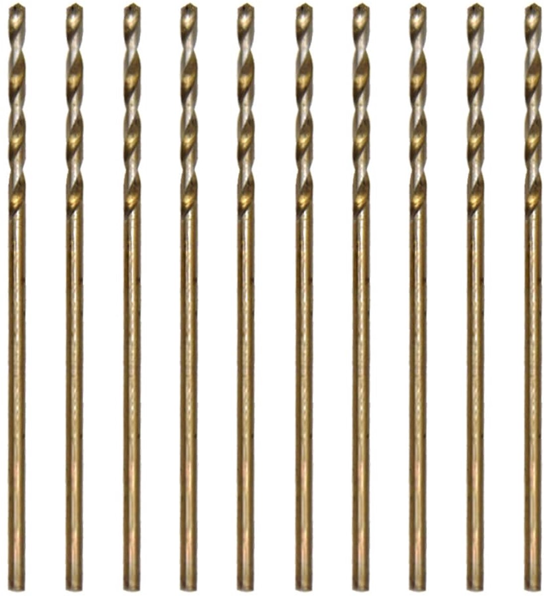 10 stuks 1mm HSS kobaltboor set M35 metaalboor spiraalboor kobalt boortje voor boren in roestvrij staal, metaal, gietijzer en harde kunststoffen (1mm)