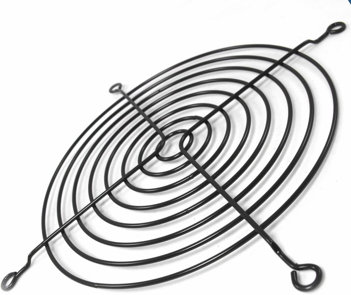 Grill 140 Zwart - Metalen Beschermrooster voor 140mm PC Ventilator, Behuizing voor Computerkoeling