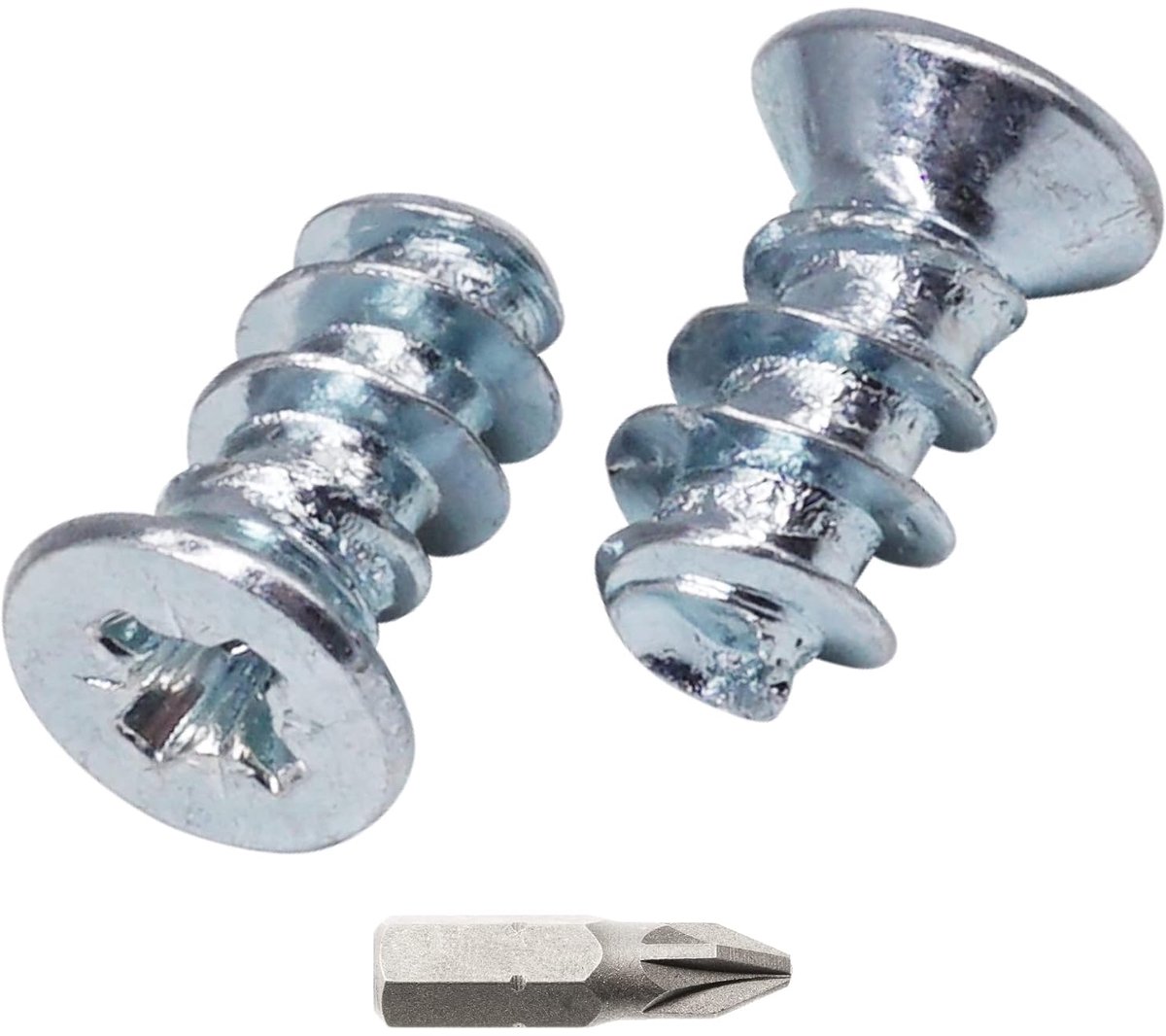 (50 stuks) Verzinkte euroschroeven 6,3 x 13 mm, ladegeleiderschroeven, platte verzonken kop, scharnierschroeven