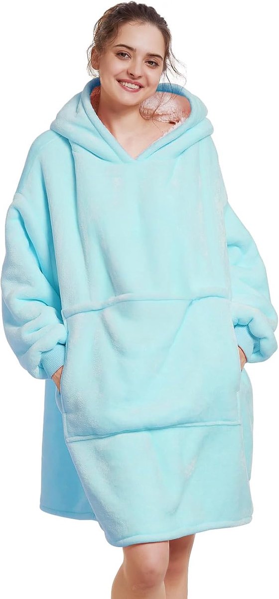 Cosy Hoodie Deken - Comfy Warme Sherpa Fleece Sweatshirt, Unisex Deken Met Capuchon, Zachte Snuggle Hoodie Blanket Voor Mannen En Vrouwen