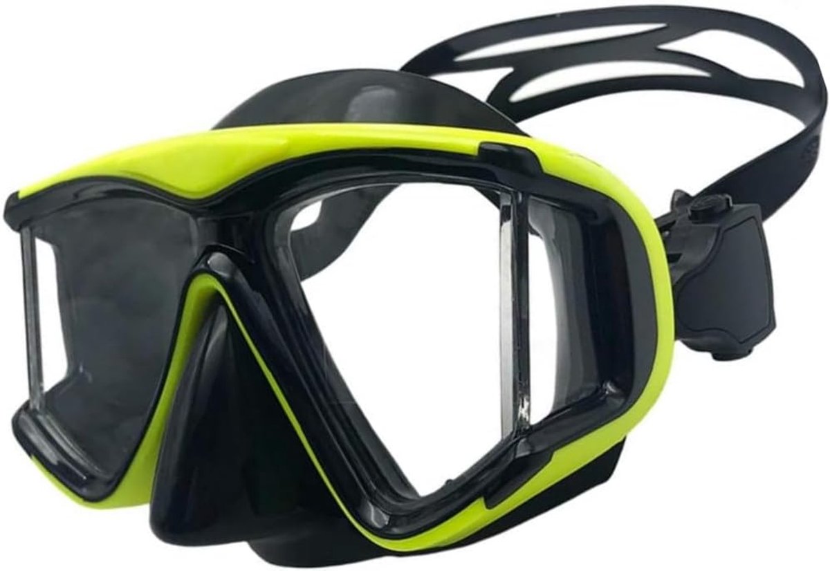 Bijziend duikmasker met dioptrieën, breed zicht, harslenzen, duikbril, snorkelmasker, snorkelbril, zwembril voor volwassenen en kinderen, bijziendheid