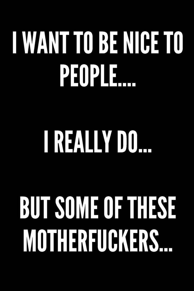 Want To Be Nice To People....I Really Do....But Some of These Motherfuckers - Funny Sarcastic Journal/Notebook: Funny, Sarcastic Blank 6x9 Journal/Notebook