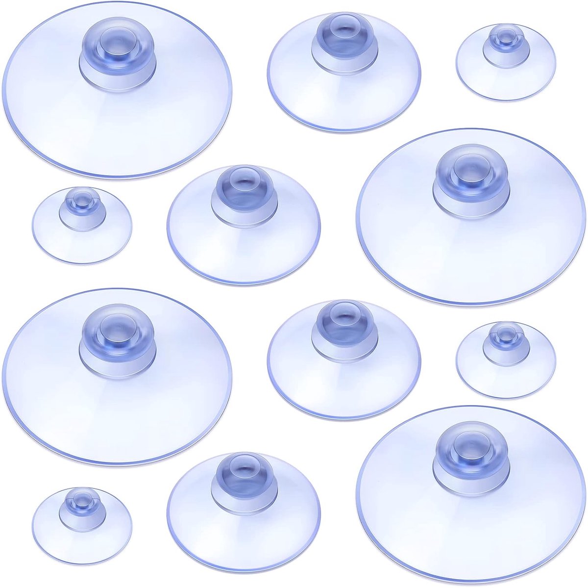 Zuignappen van kunststof zonder haken, raamzuignappen, 45 mm, 30 mm, 20 mm, paddenstoelkop, ronde knop, voor buiten, keuken, 3 maten