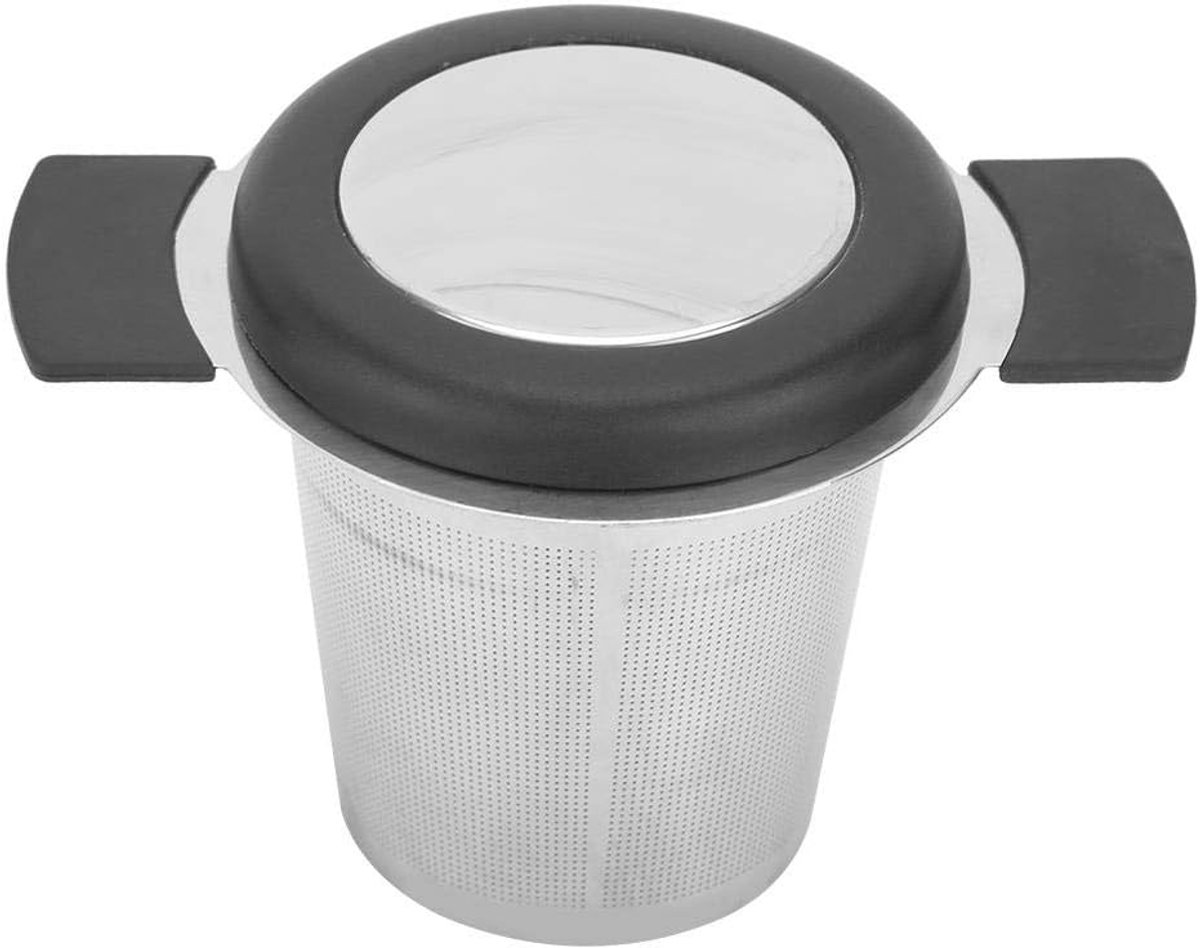 304 roestvrij staal infuusgaas zeef thee infuuszeef met deksel dubbele handgreep voor opknoping op koperen fijne mesh infuser voor losse en koffie