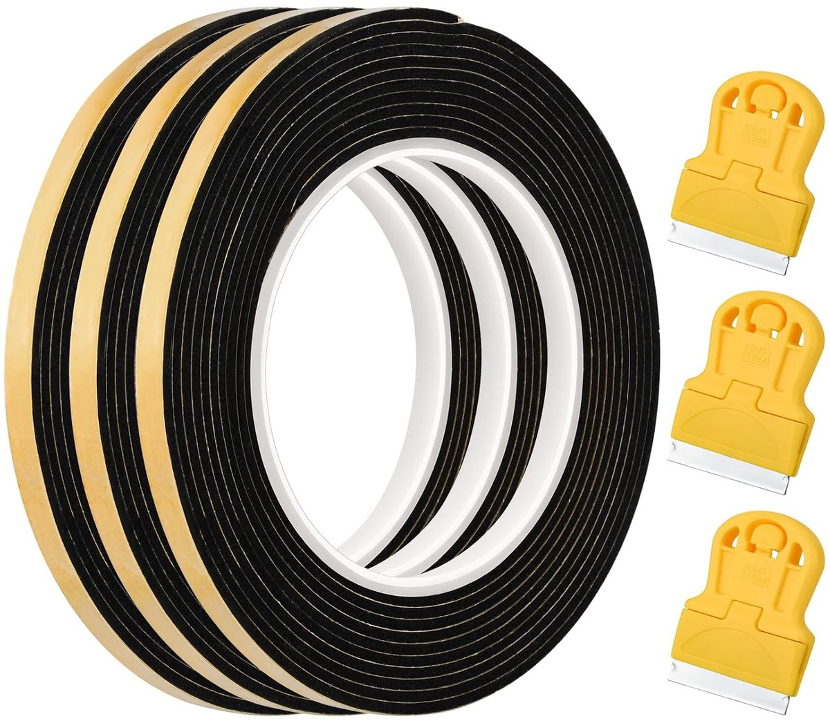 3,3 m afdichtingstape met kleine schraper voor kookplaat, 7 mm x 2 mm montageband voor keramische kookplaat