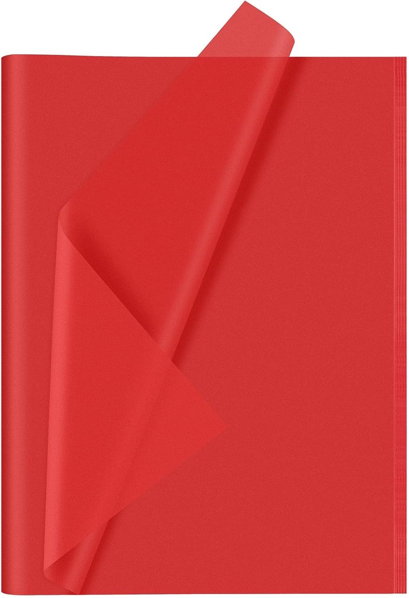 60 vellen rood zijdepapier kerst tissuepapier kunst geschenkverpakking vloeipapier bulk voor doe-het-zelf ambachten decoratie verjaardag vakantie Kerstmis Valentijnsdag feest (20 x 14,5 inch