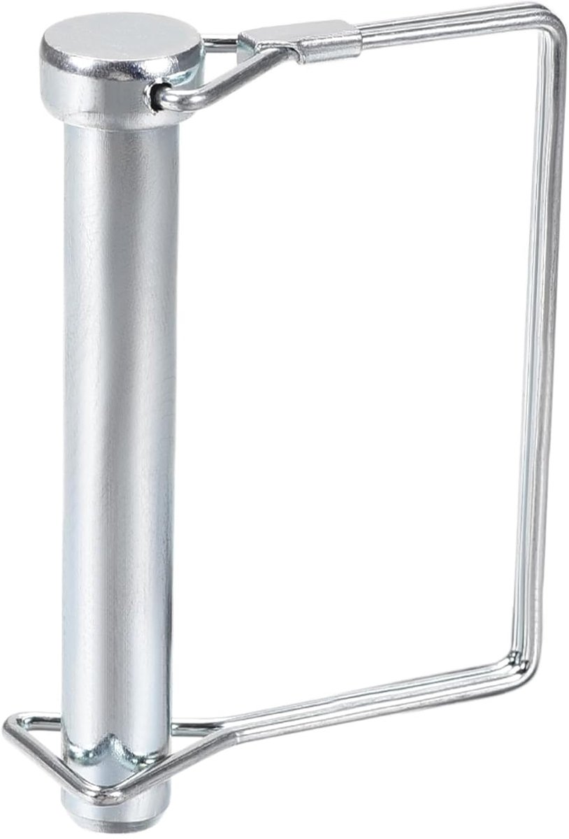 Stekker voor het vergrendelen van de as, 10 mm x 100 mm (d x l), ideaal voor landbouwaanhangers, gazon, stekker voor aanhanger, vierkant, van koolstofstaal, kleur zilver