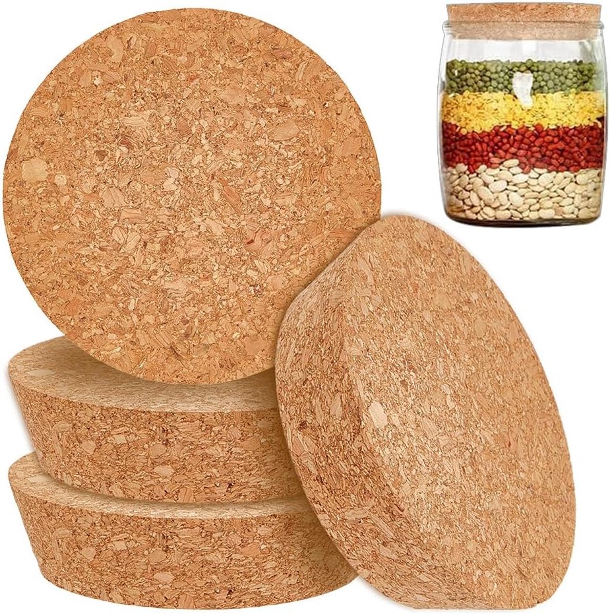 4 Stks Grote Kurk Stoppers 85-100mm Tapered Kurk Plugs voor Keuken Bruiloft Gunst Inblikken