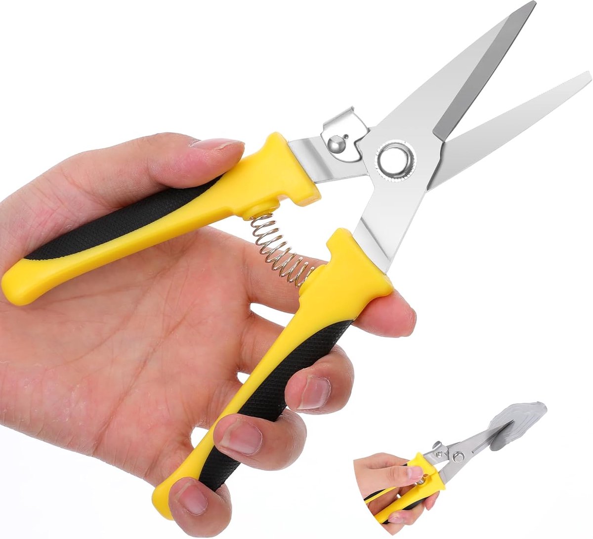 schaar voor zware belasting, ultrascherpe metalen schaar, krachtige schaar, keukenschaar, huishoudschaar, universele schaar voor tapijten, karton, plaatstaal, leer, isolatie, draden