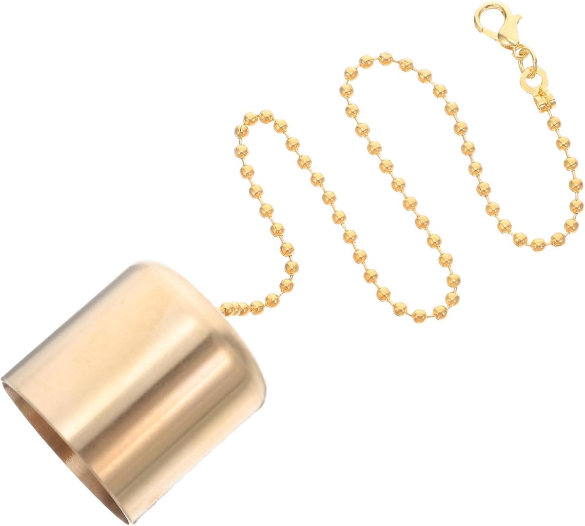 Brass Candle Snuffer Met Ketting Duurzaam Massief Messing Vlamdovende Kap Voor Lampen Wijnfleskaarsen Traditionele Kaarsen Eenvoudig Te Gebruiken Rookvrij Flamemondstuk