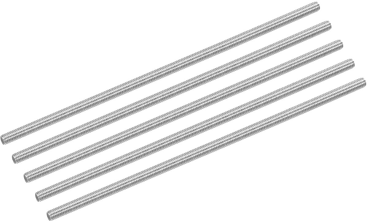 10 stuks M4 x 150 mm volledige schroefdraad stang 304 roestvrij staal rechtse schroefdraad stangen voor ankerbouten, klemmen, haken en U-bouten, M4-0,7 schroefdraadhelling