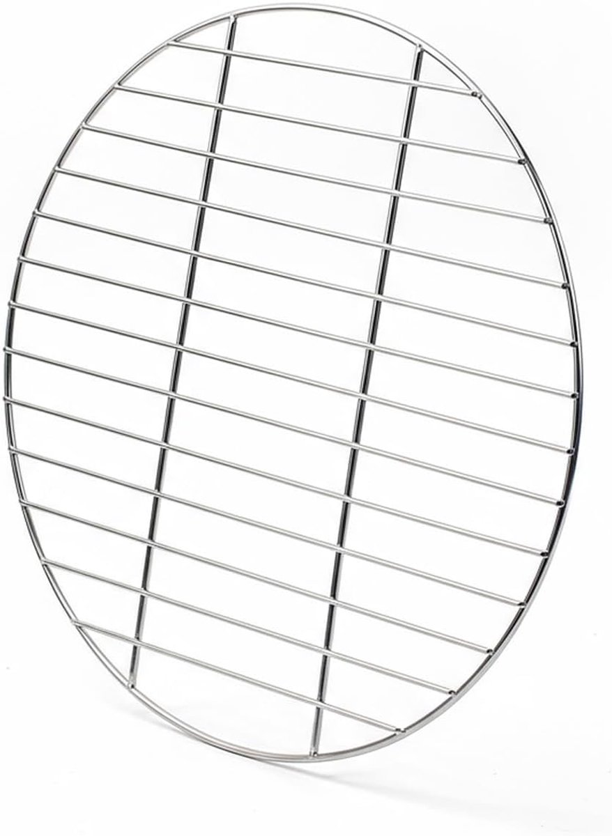 34 cm rond roestvrijstalen grillrooster BBQ grillrooster bakplaat taartrooster rond eenvoudige reiniging geschikt voor camping picknick tuin