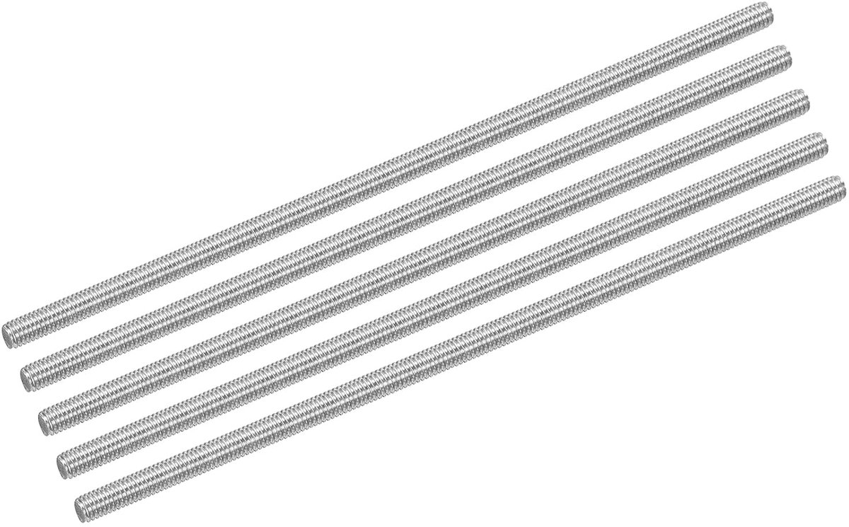 10 stuks M3 x 90 mm volledige schroefdraadstang 304 roestvrij staal rechtse schroefdraad stangen voor ankerbouten, klemmen, haken en U-bouten, M3-0,5 schroefdraadhelling