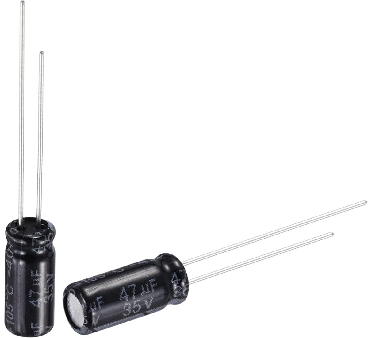 Elektrolytcondensator, 47uF, 35 V, 5 x 11 mm, radiale aansluitingen, aluminium condensatoren voor tv's, lcd-monitor, VCD, 50 stuks