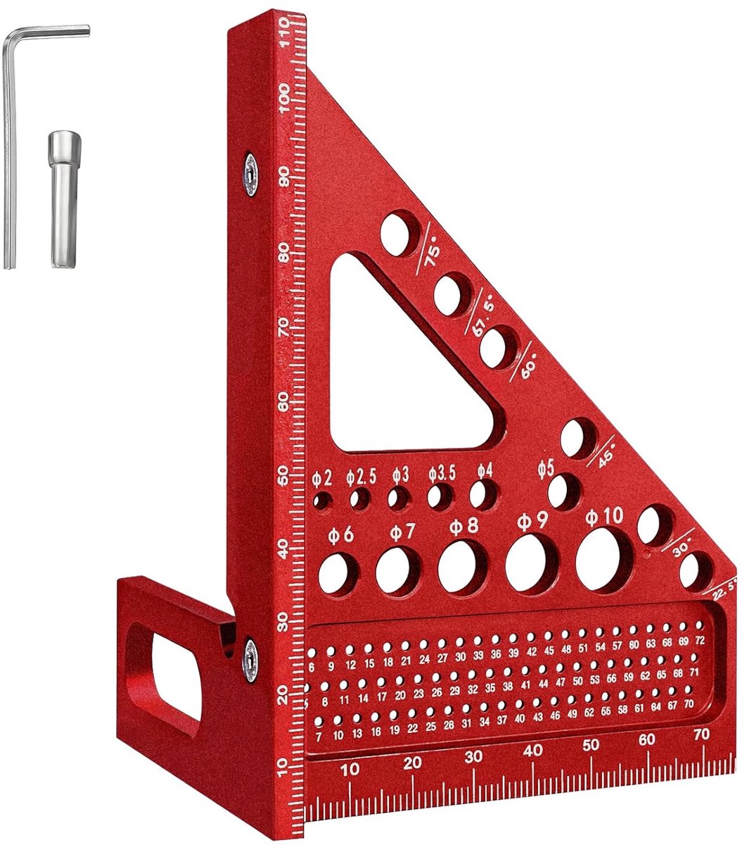 3D-verstekhoek multifunctioneel (rood)
