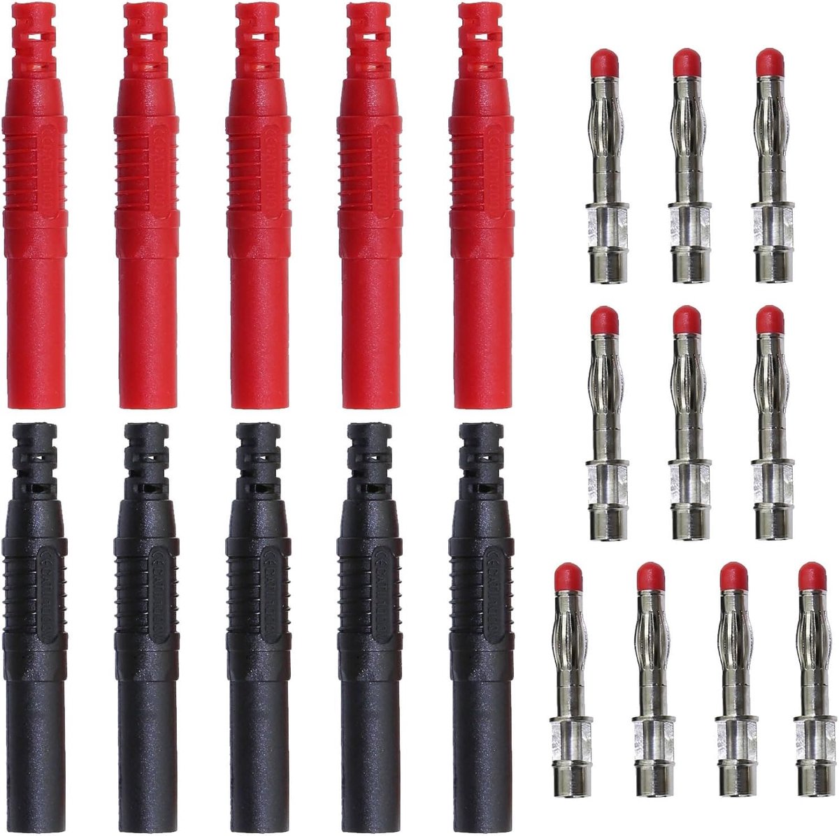 10 stuks 4 mm geïsoleerde behuizing banaan stekker, veiligheid gelaste banaan plug connector voor meting draad