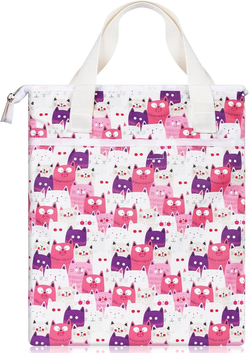 Boekhoes met ritssluiting en voorvak cover leesboeken stof boekhoes waterdichte boekbescherming tas voor reizen student vriend leraar 31 x 26 cm