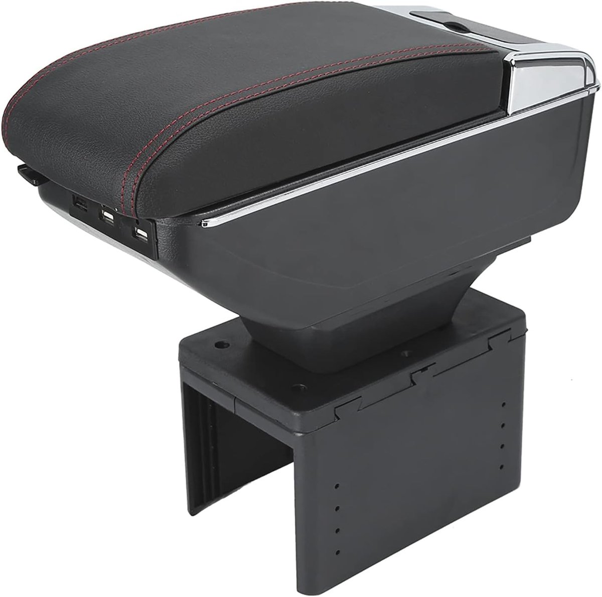 SnelShoppen - Universele Middenarmsteun, Middenconsole met USB-interface, Verstelbare Autoarmleuning, Opbergdoos voor Voertuigen en Vrachtwagens