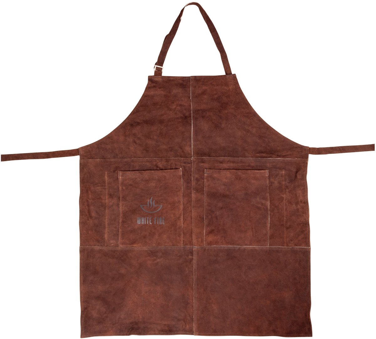 White Fire BBQ Schort Leer - Bruin - Verstelbaar