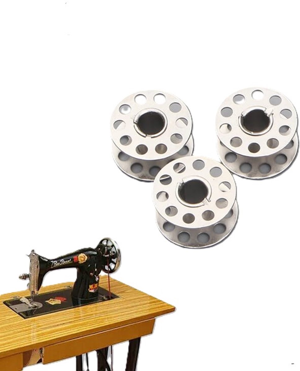 20 Stuks Naaimachine Spoelen – Naaimachine - Naaigerei - Naaimachine Accessoires – Spoeltjes – RVS – Universeel - LOUZIR