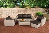 Clp Madeira 3-1-1 Loungeset -  5 mm Poly-rotan - kleur van rotan: parel wit kleur hoes : antraciet