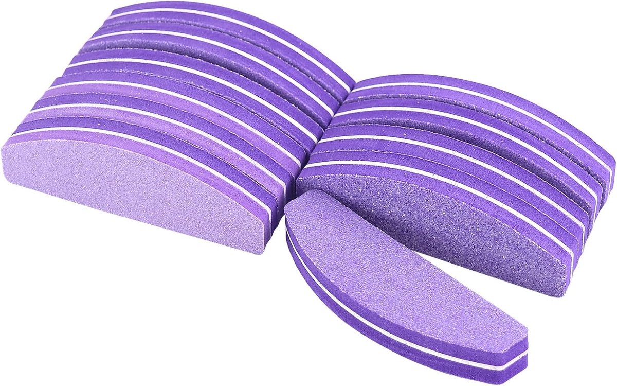 Nagelvijl 11 stuks - 100/180 grit - dubbelzijdig - professioneel polijsten voor nagelstudio - SnelShoppen
