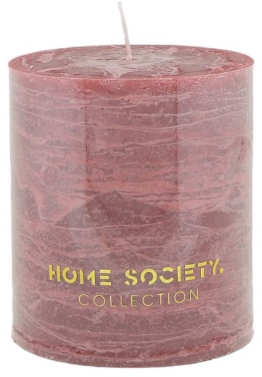 Home Society - rustieke kaars - Rood - kaarsen - rustieke kaarsen